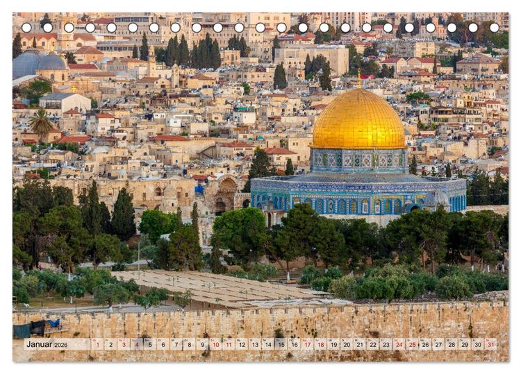 Produktbild: Israel & Pal&auml;stina - Reise durch das heilige Land (Tischkalender 2026 DIN A5 quer), CALVENDO Monatskalender