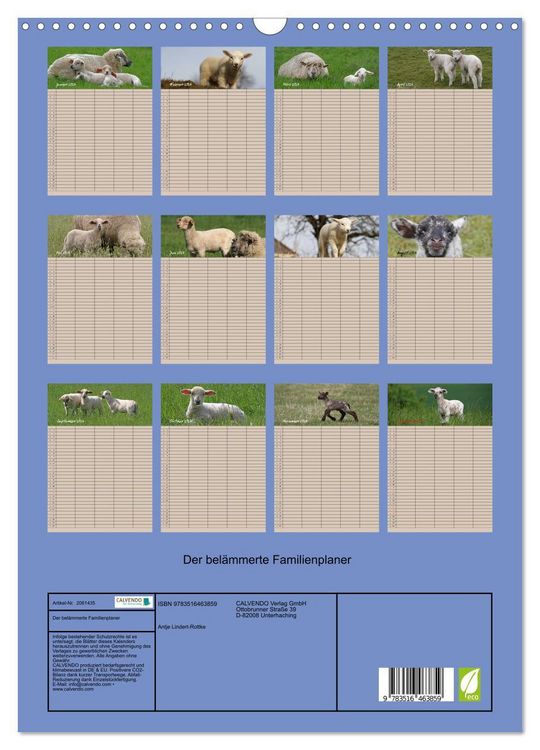 Produktbild: Der bel&auml;mmerte Familienplaner (Wandkalender 2026 DIN A3 hoch), CALVENDO Monatskalender