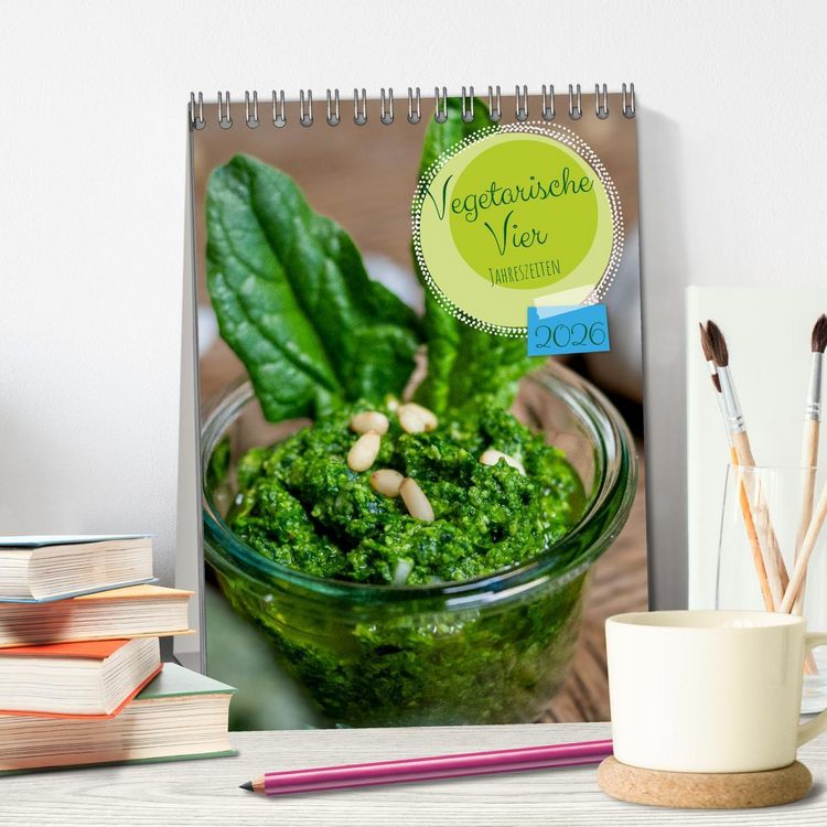 Produktbild: Vegetarische Vier Jahreszeiten (Tischkalender 2026 DIN A5 hoch), CALVENDO Monatskalender