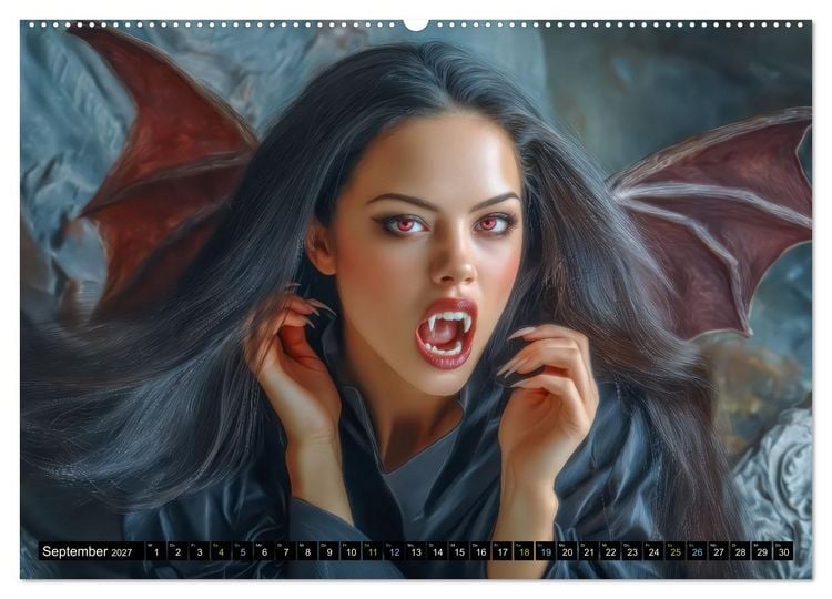 Produktbild: Vampire - Blutdurstige Nachtgestalten (hochwertiger Premium Wandkalender 2027 DIN A2 quer), Kunstdruck in Hochglanz