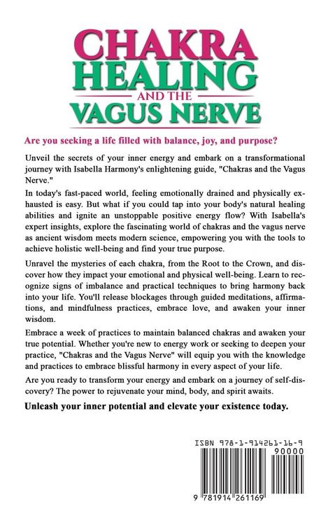 Produktbild: Chakra Healing and the Vagus Nerve A Beginner's Guide to Balance Energy Centers, Awaken the Nervous System and Nurture Inner Peace through Self-Healin