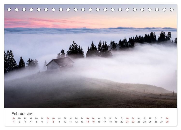 Produktbild: Schweiz - Faszination Natur (Tischkalender 2026 DIN A5 quer), CALVENDO Monatskalender