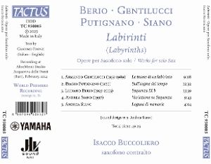 Produktbild: Labirinti - Werke fur Solo-Saxophon