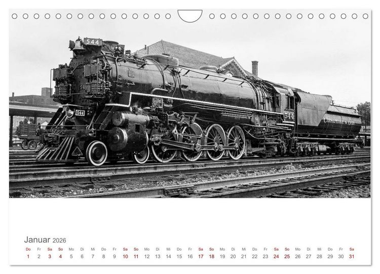 Produktbild: US-Dampflokomotiven (Wandkalender 2026 DIN A4 quer), CALVENDO Monatskalender