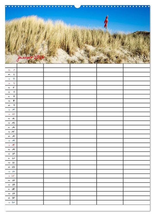 Produktbild: JUIST - DIE NORDSEEINSEL (hochwertiger Premium Wandkalender 2026 DIN A2 hoch), Kunstdruck in Hochglanz