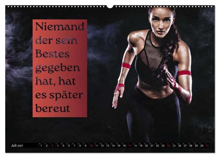 Produktbild: St&auml;rker als gestern &ndash; Sportliche Motivation in Bildern und Spr&uuml;chen (hochwertiger Premium Wandkalender 2027 DIN A2 quer), Kunstdruck in Hochglanz