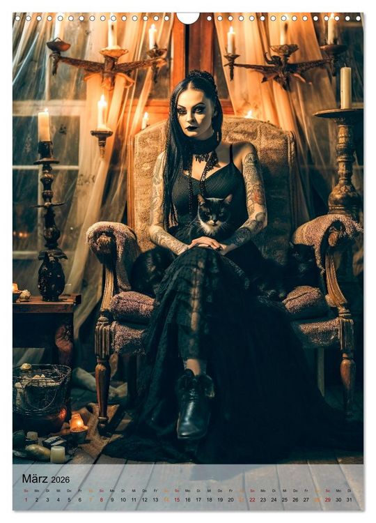 Produktbild: Gothic ist cool (Wandkalender 2026 DIN A3 hoch), CALVENDO Monatskalender