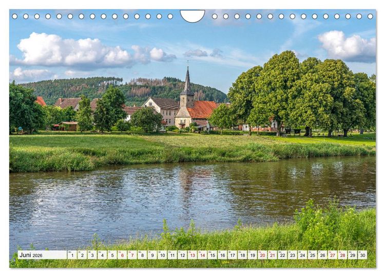 Produktbild: Das Weserbergland (Wandkalender 2026 DIN A4 quer), CALVENDO Monatskalender