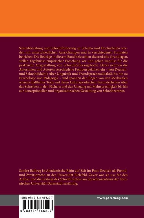 Produktbild: Schreibberatung und Schreibf&ouml;rderung: Impulse aus Theorie, Empirie und Praxis