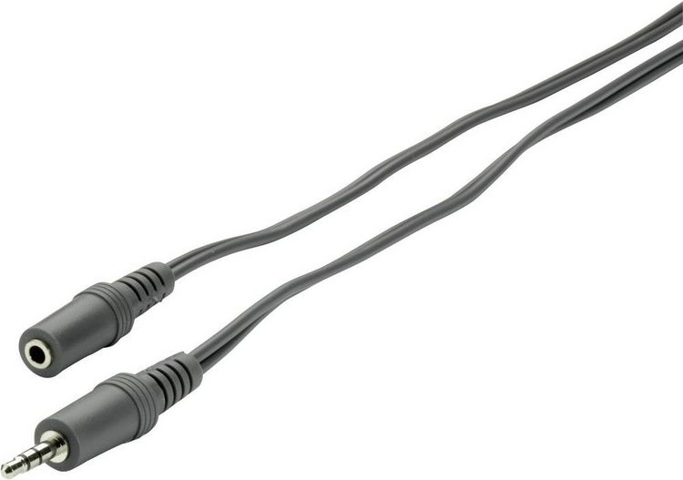 Produktbild: SpeaKa Professional SP-1300376 Klinke Audio Verl&auml;ngerungskabel [1x Klinkenstecker 3.5 mm - 1x Klinkenbuchse 3.5 mm] 2.00 m Grau