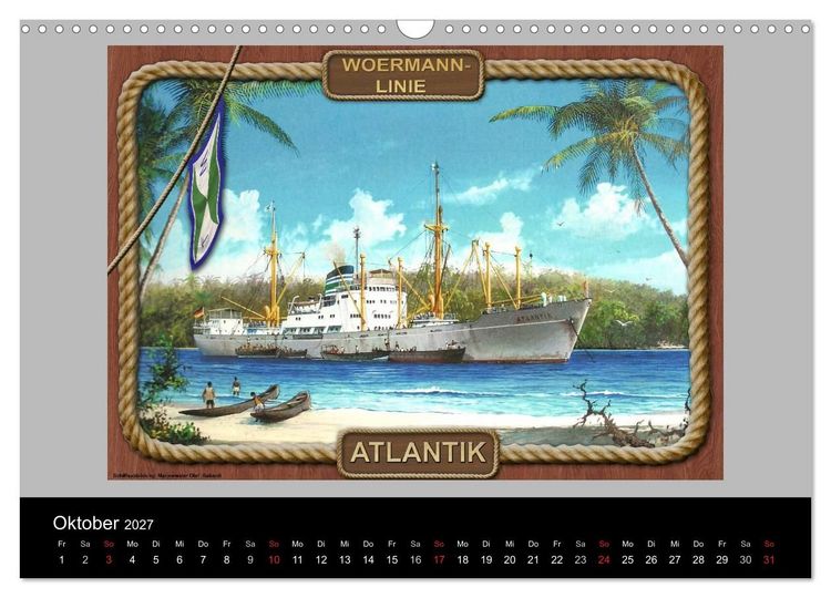 Produktbild: Schiffe im Spiegel ihrer Zeit (Wandkalender 2027 DIN A3 quer), CALVENDO Monatskalender