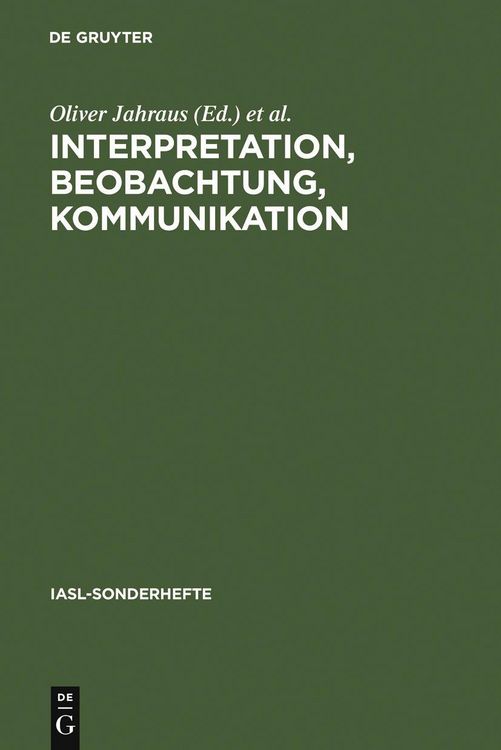 Produktbild: Interpretation, Beobachtung, Kommunikation