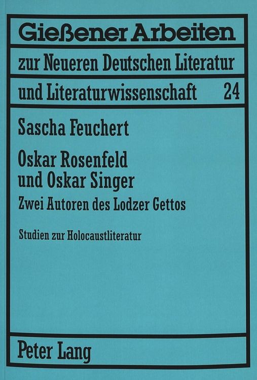 Produktbild: Oskar Rosenfeld und Oskar Singer