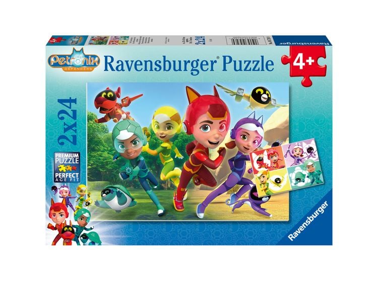 Produktbild: Kinderpuzzle 2x24 Teile - Petronix Defenders - Die Tiersch&uuml;tzer