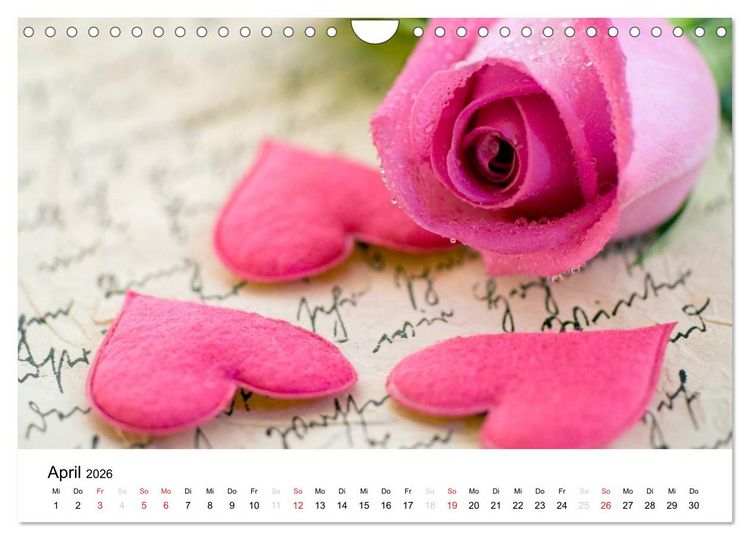 Produktbild: Mein Herz schl&auml;gt pink (Wandkalender 2026 DIN A4 quer), CALVENDO Monatskalender
