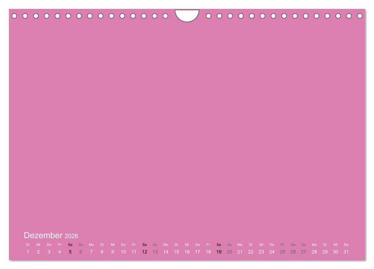 Produktbild: Bastelkalender - Pink (Wandkalender 2026 DIN A4 quer), CALVENDO Monatskalender