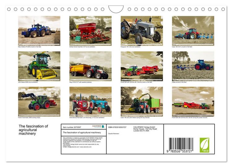Produktbild: The fascination of agricultural machinery (Wall Calendar 2026 DIN A4 landscape), CALVENDO 12 Month Wall Calendar