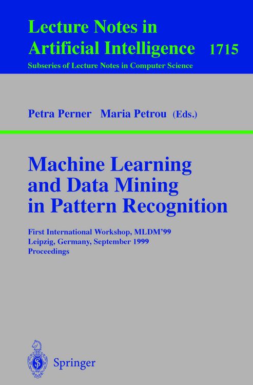 Produktbild: Machine Learning and Data Mining in Pattern Recognition