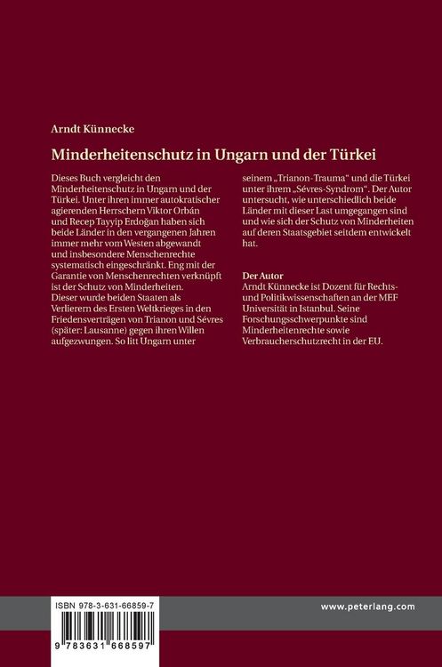 Produktbild: Minderheitenschutz in Ungarn und der T&uuml;rkei