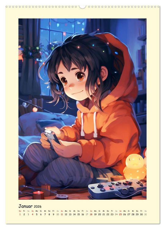 Produktbild: M&auml;dchen. Der Alltag zauberhafter Manga-Girls (Wandkalender 2026 DIN A2 hoch), CALVENDO Monatskalender