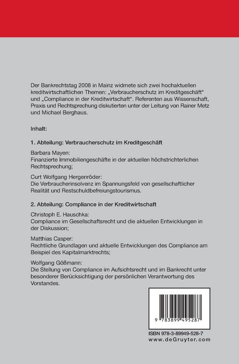 Produktbild: Verbraucherschutz im Kreditgesch&auml;ft - Compliance in der Kreditwirtschaft