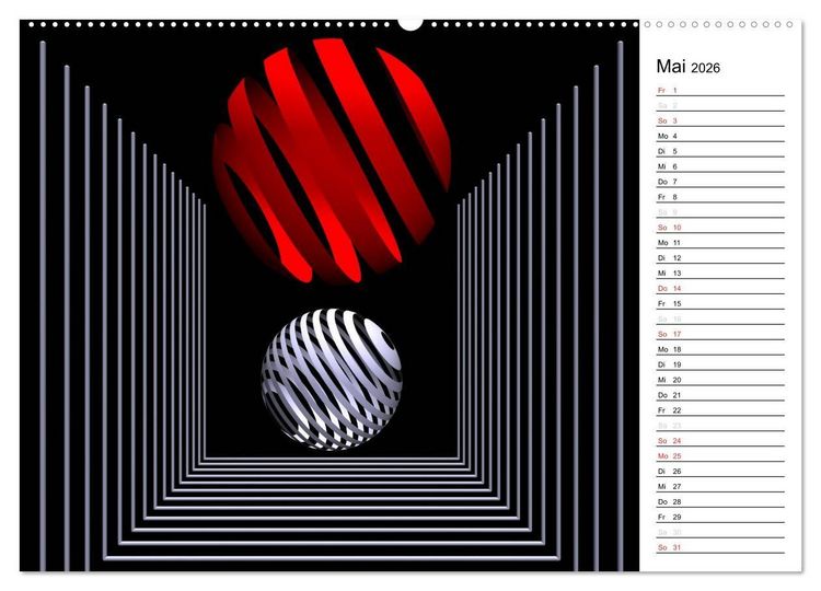 Produktbild: Mit Geometrie durch das Jahr (hochwertiger Premium Wandkalender 2026 DIN A2 quer), Kunstdruck in Hochglanz