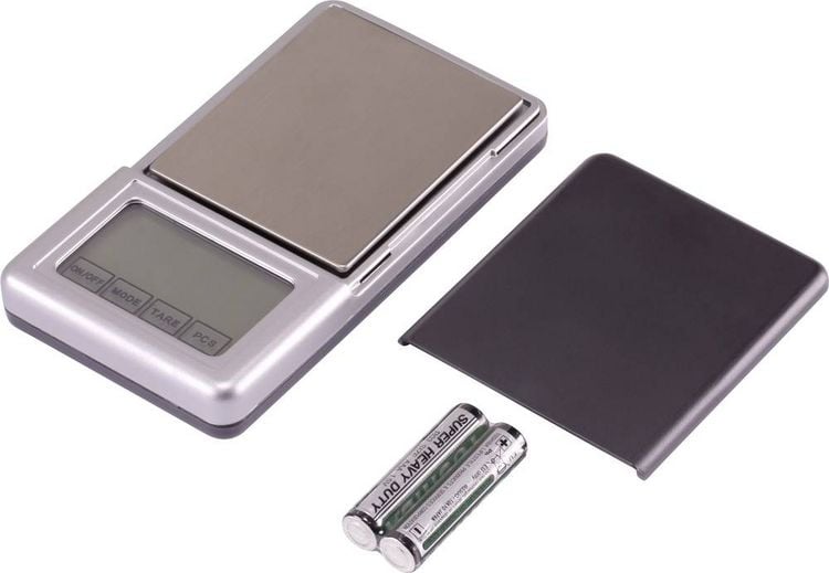 Produktbild: VOLTCRAFT PS-200 Taschenwaage VC-8912595 W&auml;gebereich (max.) 200 g Ablesbarkeit 0.01 g batteriebetrieben Schwarz, Silber