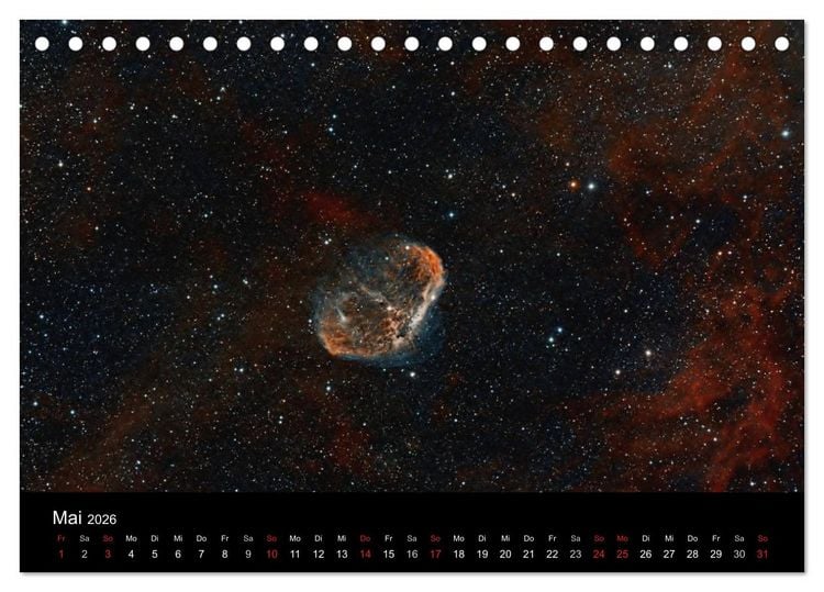 Produktbild: Atemberaubender Weltraum (Tischkalender 2026 DIN A5 quer), CALVENDO Monatskalender