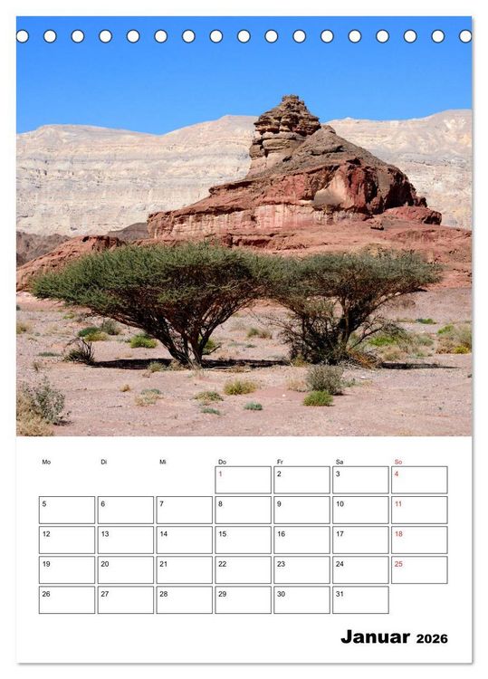 Produktbild: Israel - Der Monatsplaner 2026 (Tischkalender 2026 DIN A5 hoch), CALVENDO Monatskalender
