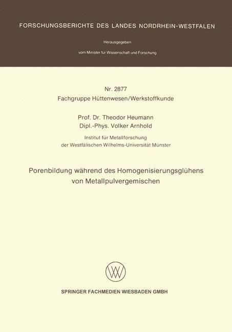 Produktbild: Porenbildung w&auml;hrend des Homogenisierungsgl&uuml;hens von Metallpulvergemischen