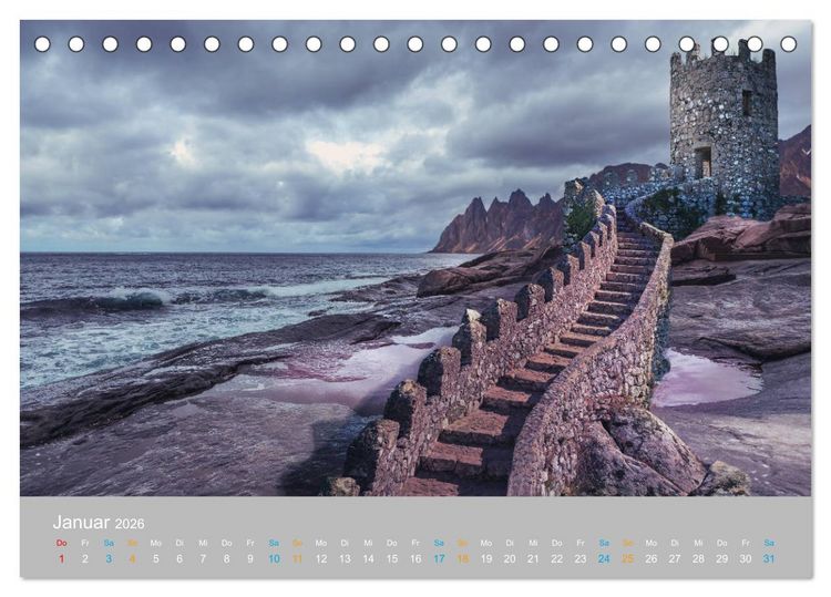 Produktbild: Fantastisch und surreal - Landschaften (Tischkalender 2026 DIN A5 quer), CALVENDO Monatskalender