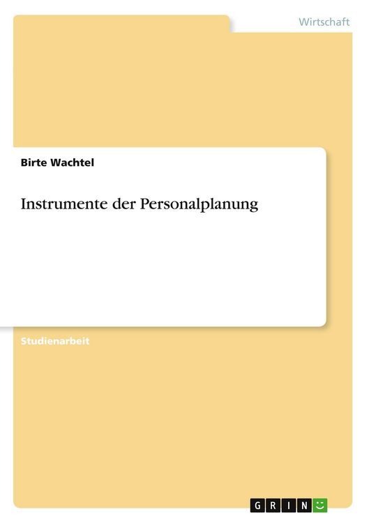 Produktbild: Instrumente der Personalplanung