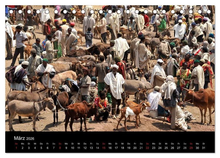 Produktbild: &Auml;thiopien Impressionen (Tischkalender 2026 DIN A5 quer), CALVENDO Monatskalender
