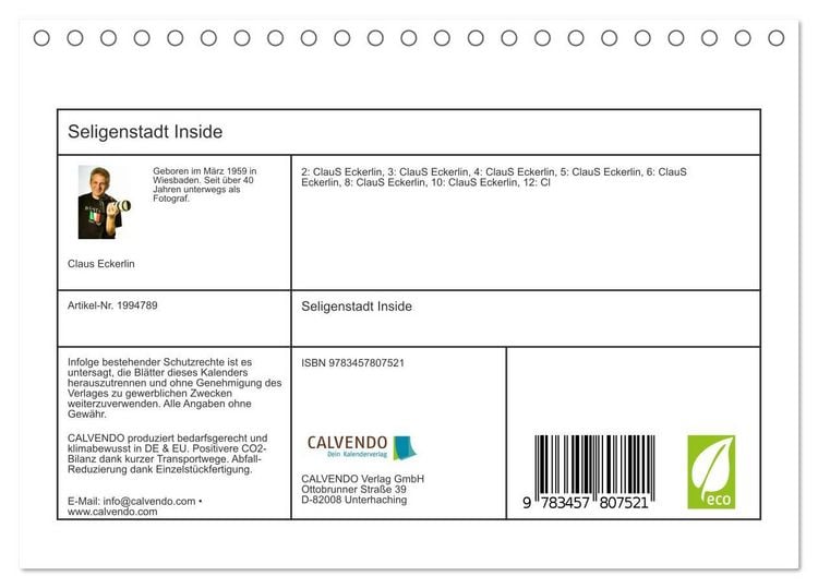 Produktbild: Seligenstadt Inside (Tischkalender 2026 DIN A5 quer), CALVENDO Monatskalender