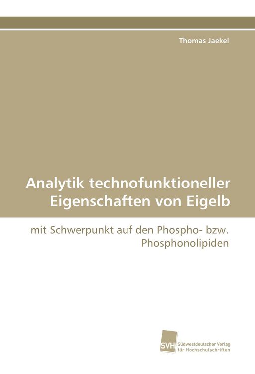 Produktbild: Analytik technofunktioneller Eigenschaften von Eigelb