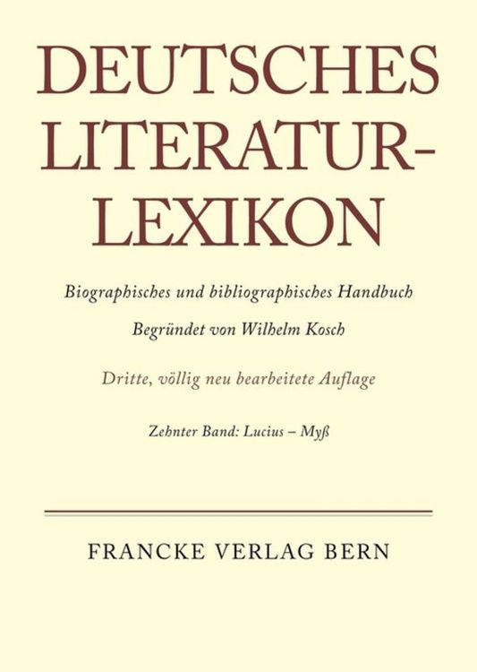 Produktbild: Deutsches Literatur-Lexikon / Lucius - Myss