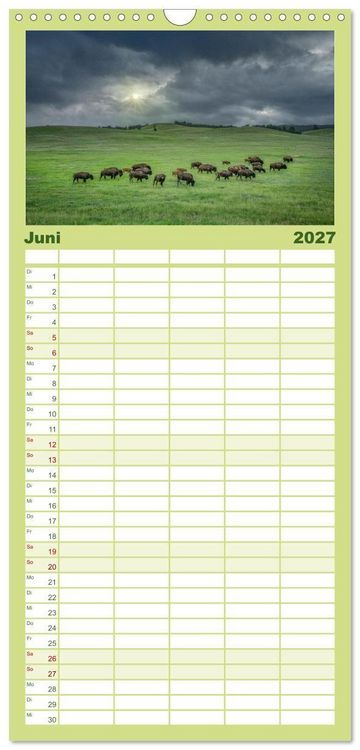 Produktbild: Familienplaner 2027 - Sioux Im Lande von Sitting Bull mit 5 Spalten (Wandkalender, 21 x 45 cm) CALVENDO