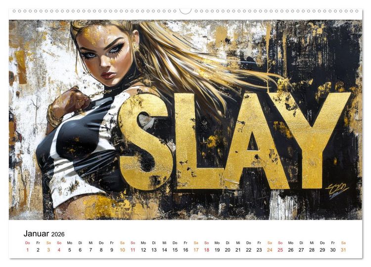 Produktbild: Graffiti & Street Art - Kunstwerke der Stra&szlig;e (hochwertiger Premium Wandkalender 2026 DIN A2 quer), Kunstdruck in Hochglanz