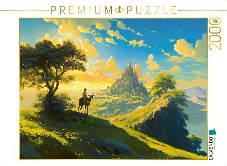 Produktbild: CALVENDO Puzzle Fast am Ziel - Reiter in Amine Landschaft | 2000 Teile Lege-Gr&ouml;&szlig;e 90x67cm Foto-Puzzle f&uuml;r gl&uuml;ckliche Stunden