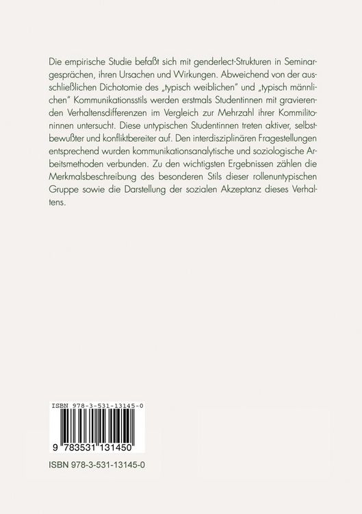 Produktbild: Kommunikationsverhalten und Geschlecht