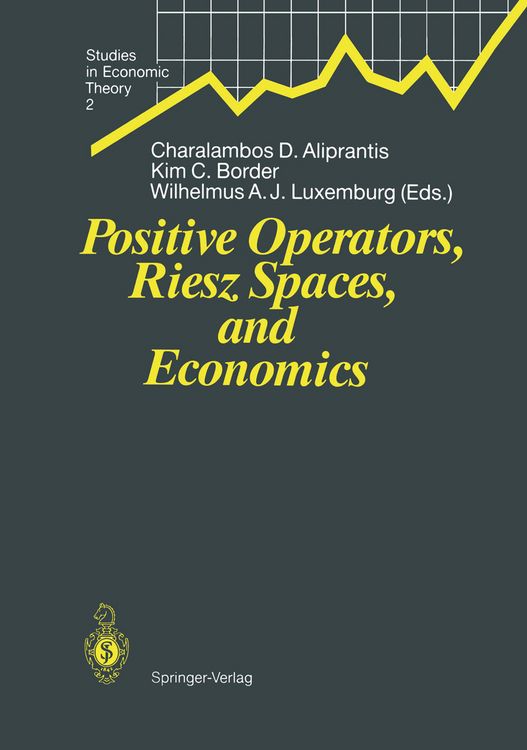 Produktbild: Positive Operators, Riesz Spaces, and Economics