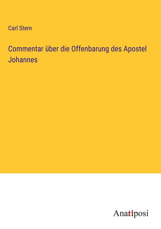 Produktbild: Commentar &uuml;ber die Offenbarung des Apostel Johannes