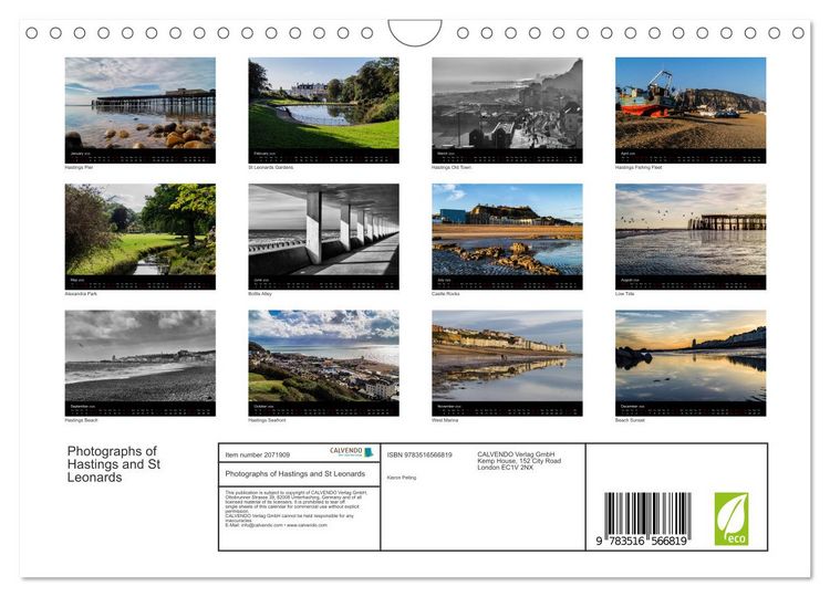 Produktbild: Photographs of Hastings and St Leonards (Wall Calendar 2026 DIN A4 landscape), CALVENDO 12 Month Wall Calendar