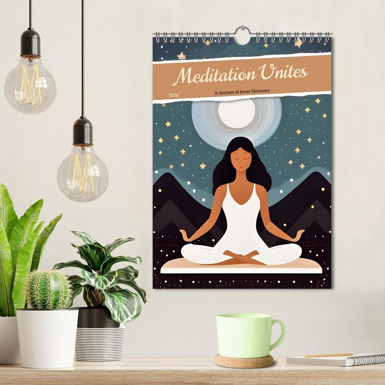 Produktbild: Meditation Unites (Wall Calendar 2026 DIN A4 portrait), CALVENDO 12 Month Wall Calendar