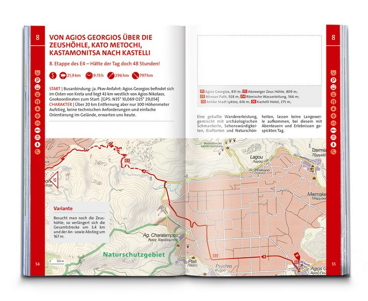 Produktbild: KOMPASS Wanderf&uuml;hrer Kreta mit Weitwanderweg E4, 75 Touren mit Extra-Tourenkarte