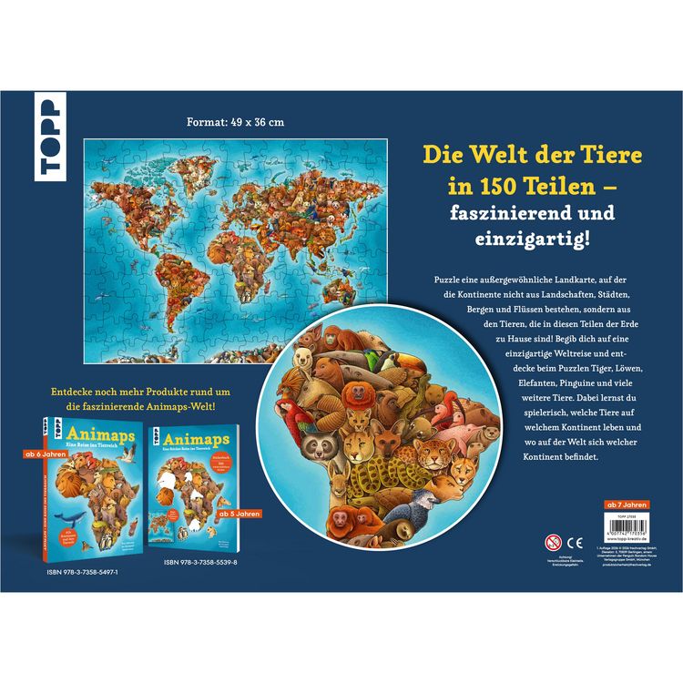 Produktbild: Animaps: Das Puzzle &ndash; 150 Teile.