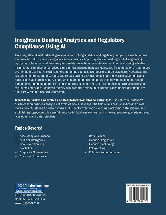 Produktbild: Insights in Banking Analytics and Regulatory Compliance Using AI