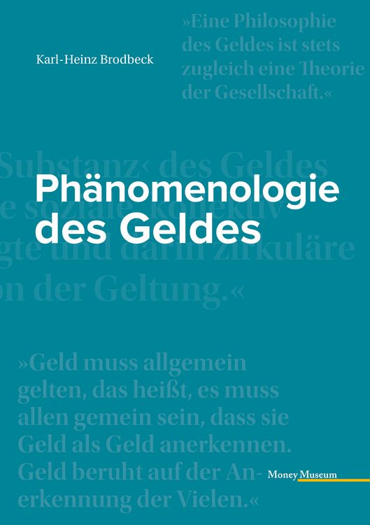 Produktbild: Ph&auml;nomenologie des Geldes