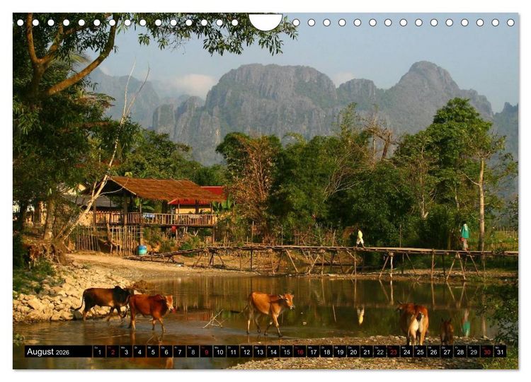 Produktbild: Volksrepublik Laos (Wandkalender 2026 DIN A4 quer), CALVENDO Monatskalender
