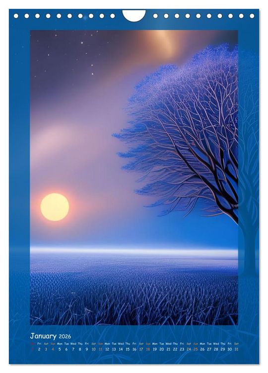 Produktbild: Moonlit Fantasies (Wall Calendar 2026 DIN A4 portrait), CALVENDO 12 Month Wall Calendar